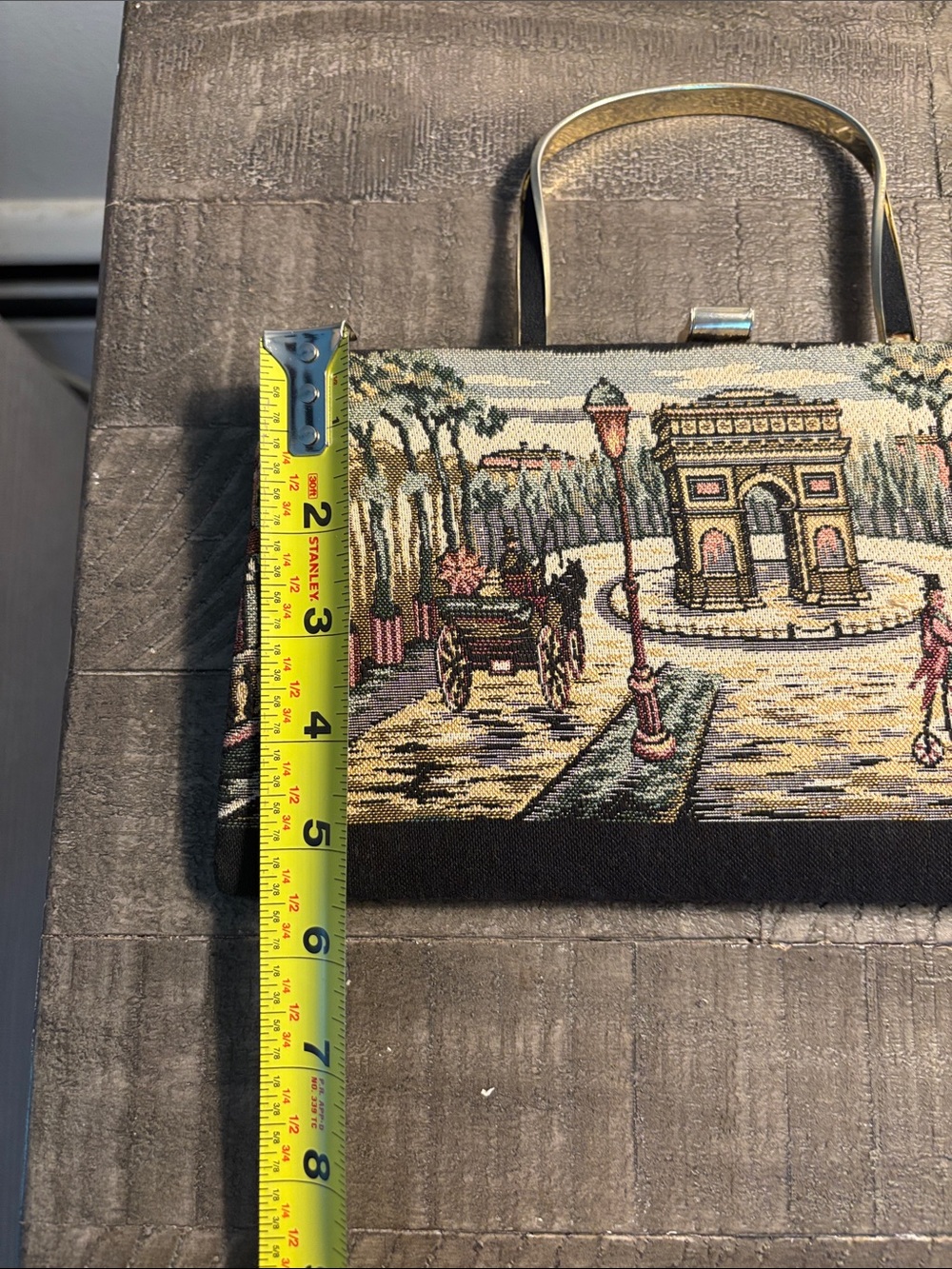 Vintage Tapestry Coquette Soft Girl Feminine Evening Clutch Handbag - Picture 6 of 6